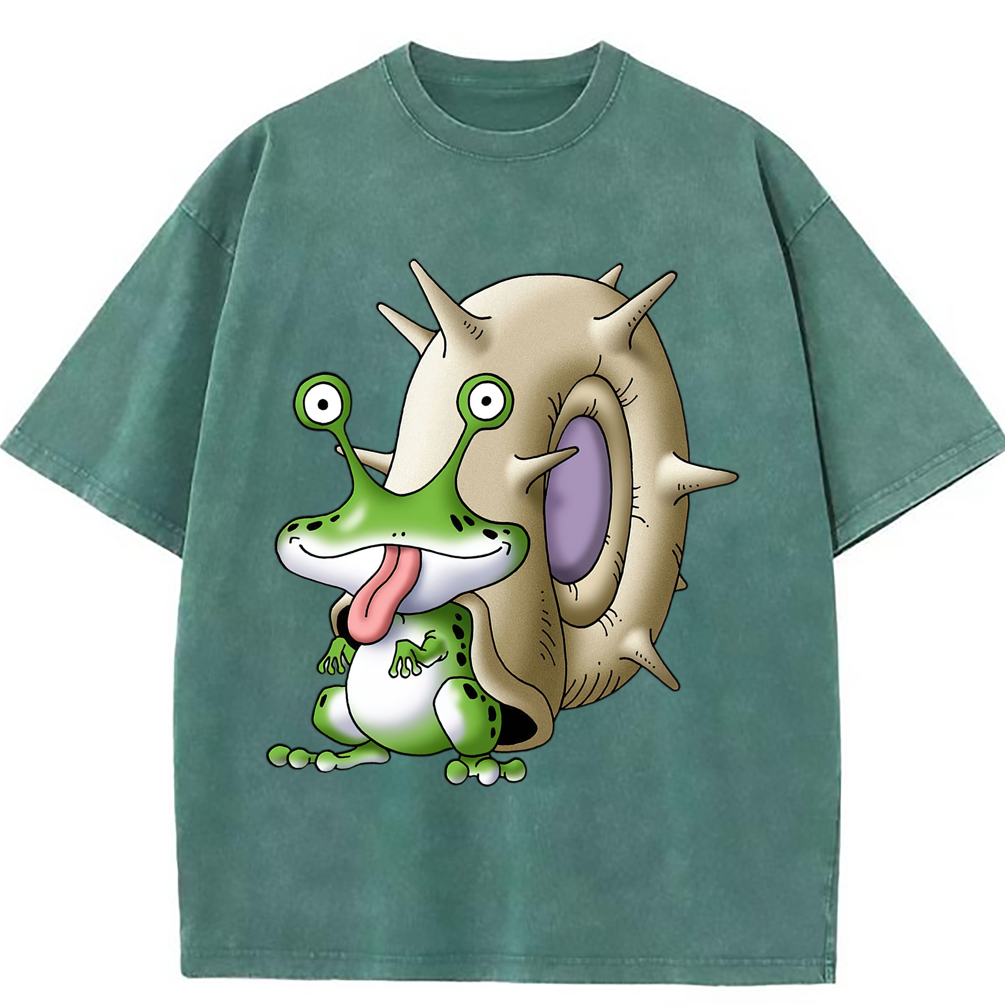 （画像用） ドラゴンクエスト Doragon Kuesuto Dragon Quest 綿100% ヴィンテージ風 半袖Tシャツ（フロントプリント）